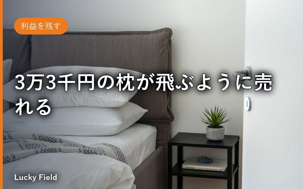 3万3千円の枕が飛ぶように売れる。高額商品を「お得」に変える魔法のストーリー戦略